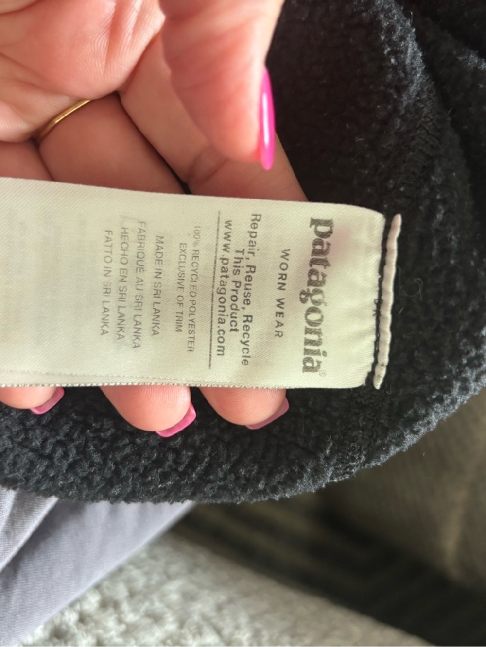 Patagonia Better Sweater Knit Fleece Hoody Black Full Zip Jacket Women’s M - Picture 8 of 9